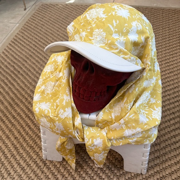 Rag & Bone Gia Floral Headscarf Wrap Cap New - Picture 5 of 5